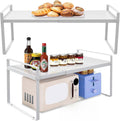 Adjustable Kitchen Shelf Organizer 9in (2 Pack) - Expandable Space
