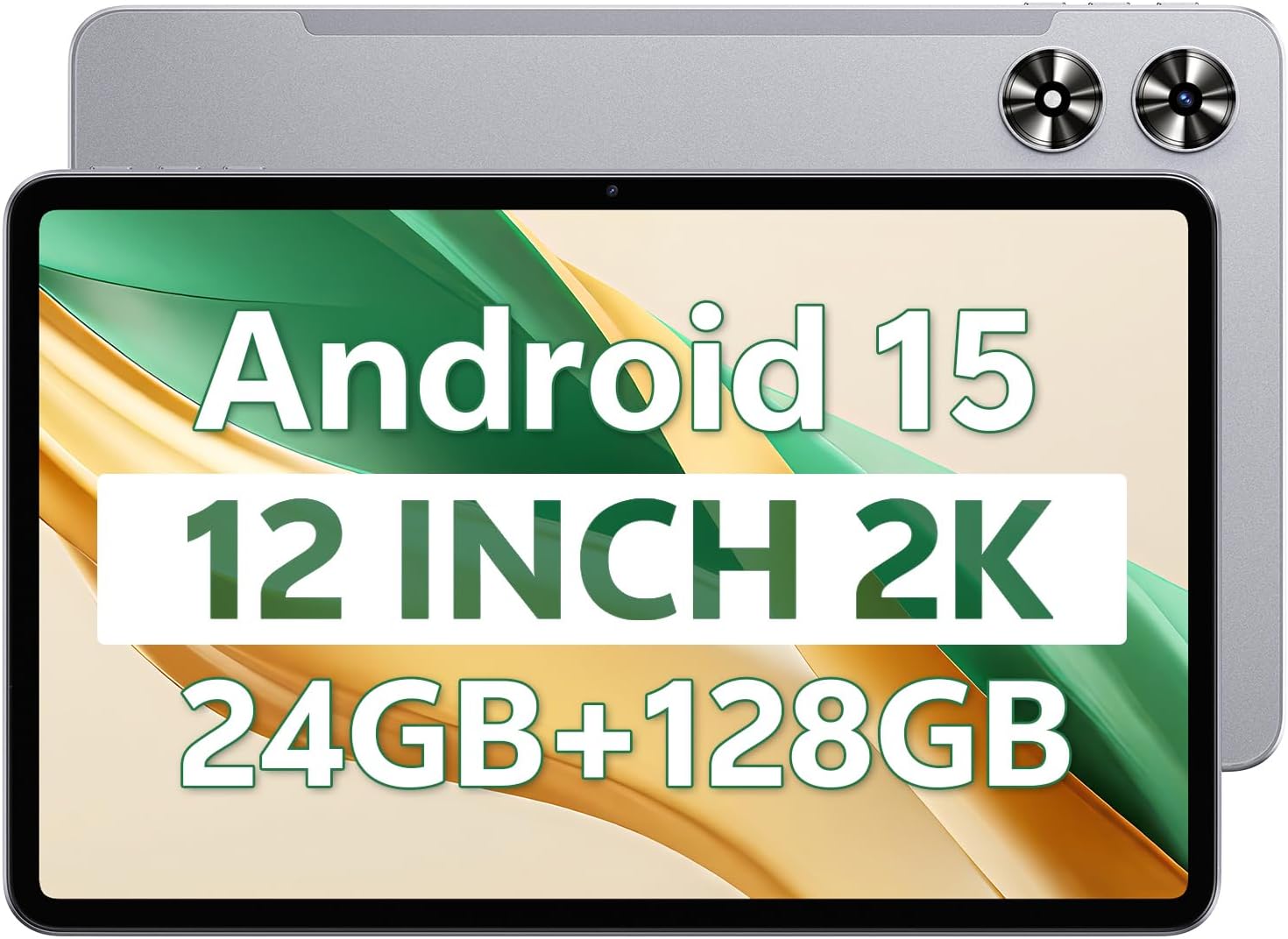 12 Inch Android 15 Tablet with 2K Display and 24GB RAM