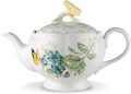 Lenox Butterfly Meadow Teapot 46 oz - Garden-Inspired Porcelain