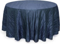 120 Inch Round Crinkle Taffeta Tablecloth for Elegant Events