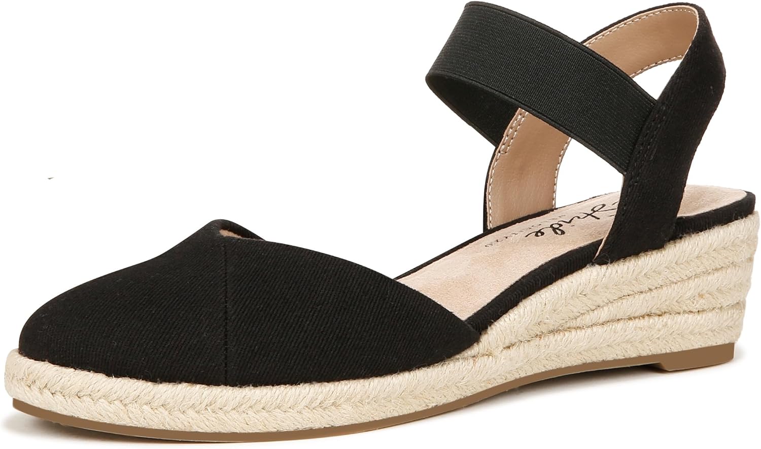 LifeStride Women's Kimmie Wedge Espadrilles Sandal for Comfort