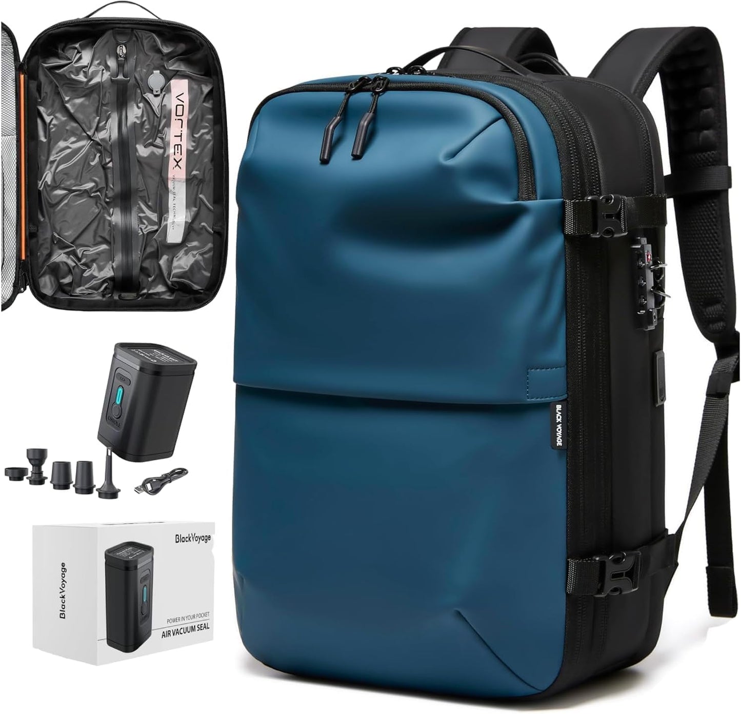 Vortex Vacuum Seal Travel Backpack 60L with Air Compression System