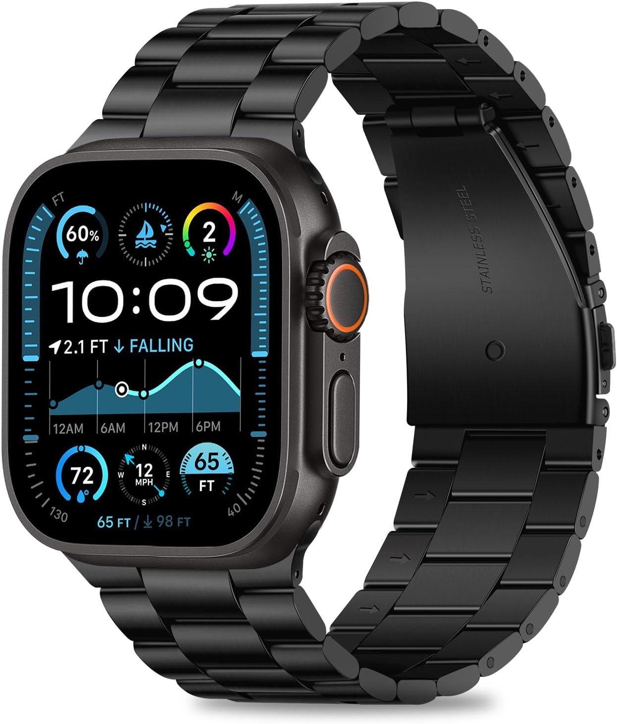 HITZEE Stainless Steel Link Band for Apple Watch Ultra