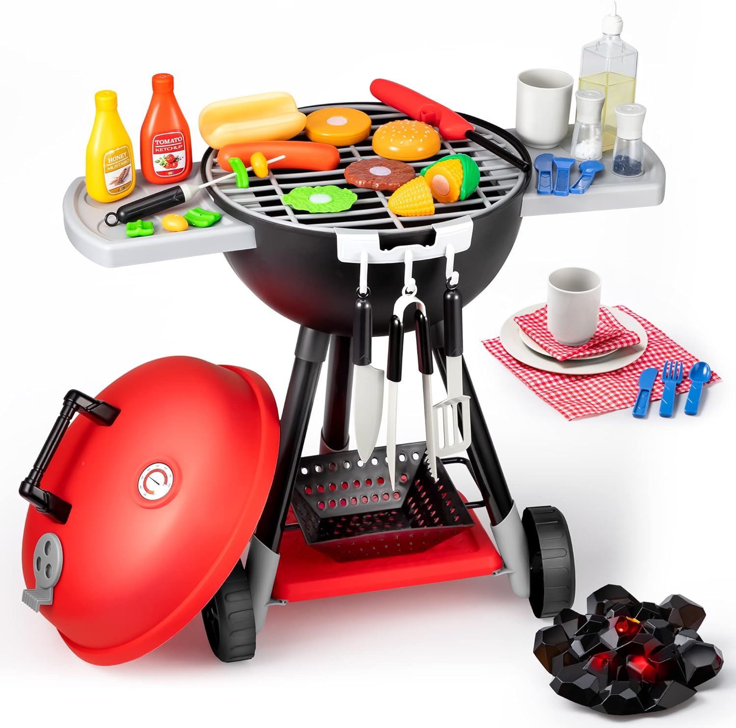 Interactive Kids BBQ Grill Set with Light & Sound - Joyin Inc