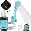WADEO Portable Shower for Camping - Rechargeable 6000mAh Outdoor Pump