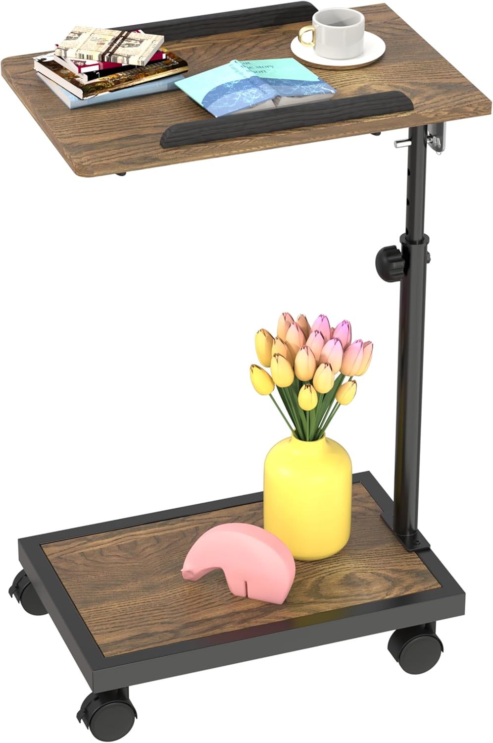 NATFAIRY Tiltable Sofa Table - Height Adjustable & Mobile