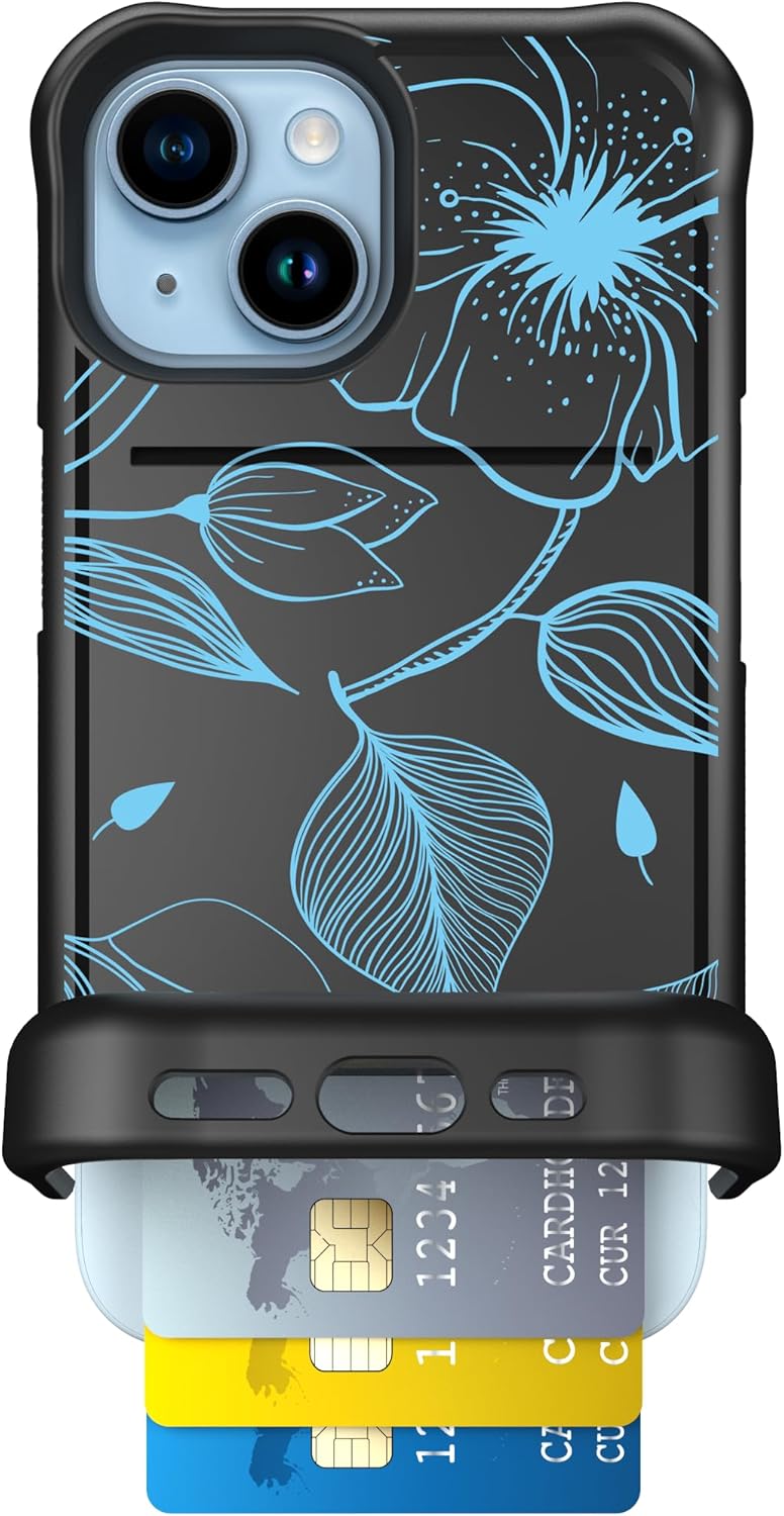 Scooch iPhone 15 Case with Card Holder and 10-Foot Drop Protection