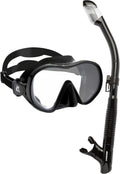 Cressi Single Lens Frameless Scuba Mask & Dry Snorkel - Clear View