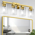 Bathroom Vanity Light 27in 4-Light Matte Gold Wall Sconce - Modern