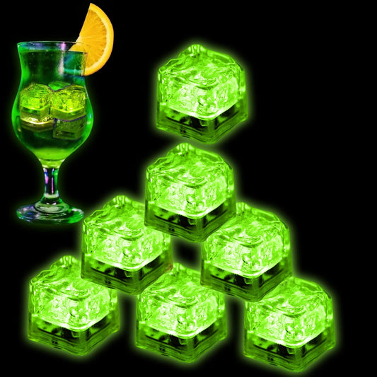 Light Up Ice Cubes for Drinks - 96 PCS Green LED Fun