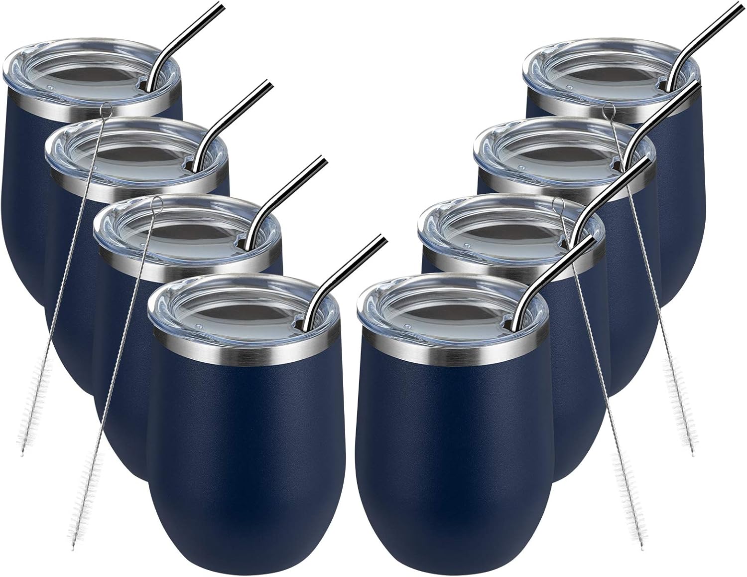 MEWAY 12oz Wine Tumbler Glasses - Perfect for All Drinks