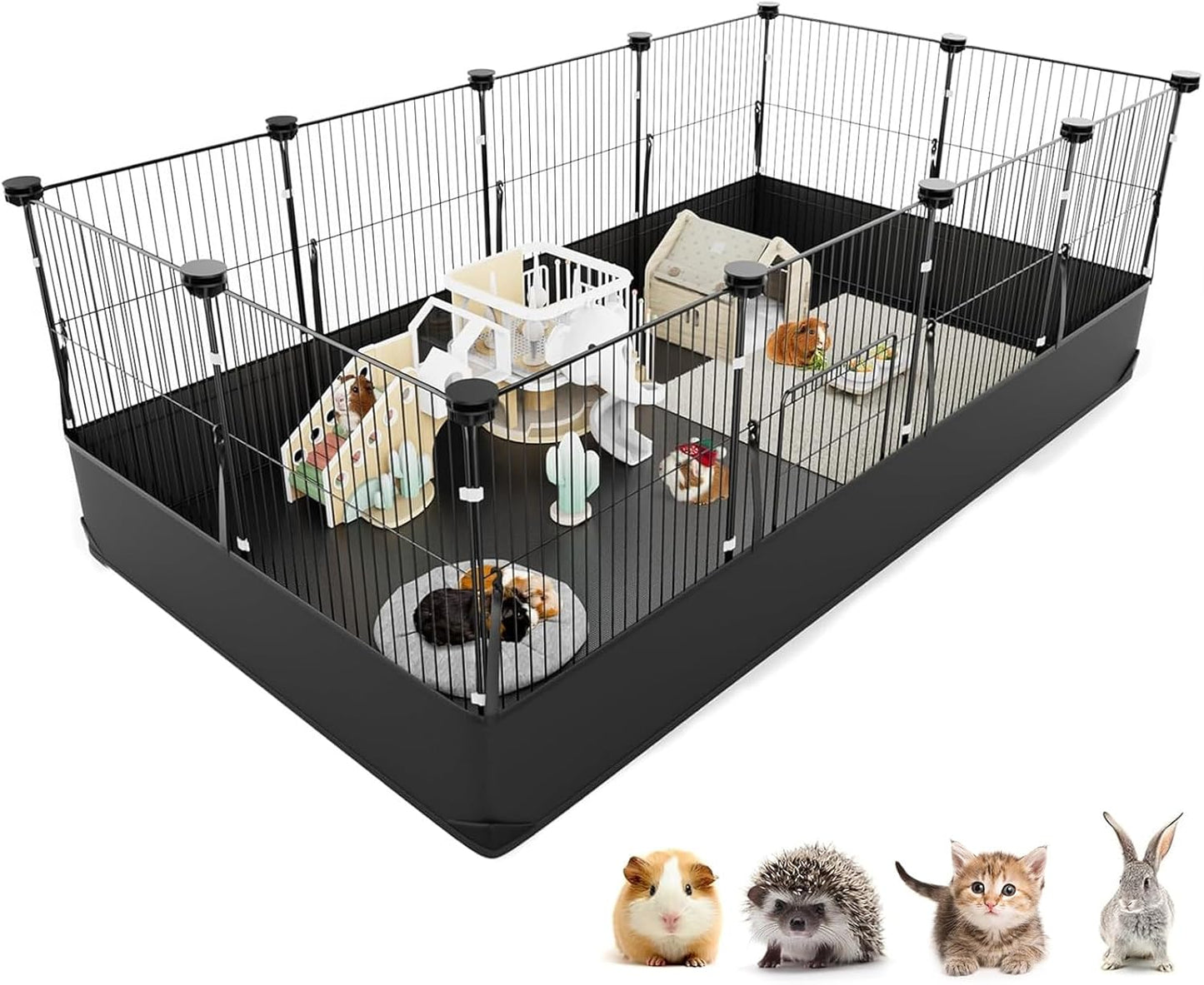 Tresbro Guinea Pig Cage with Waterproof Bottom Liner for Small Pets