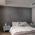 24 in x 354 in Dark Grey Black Concrete Peel and Stick Wallpaper