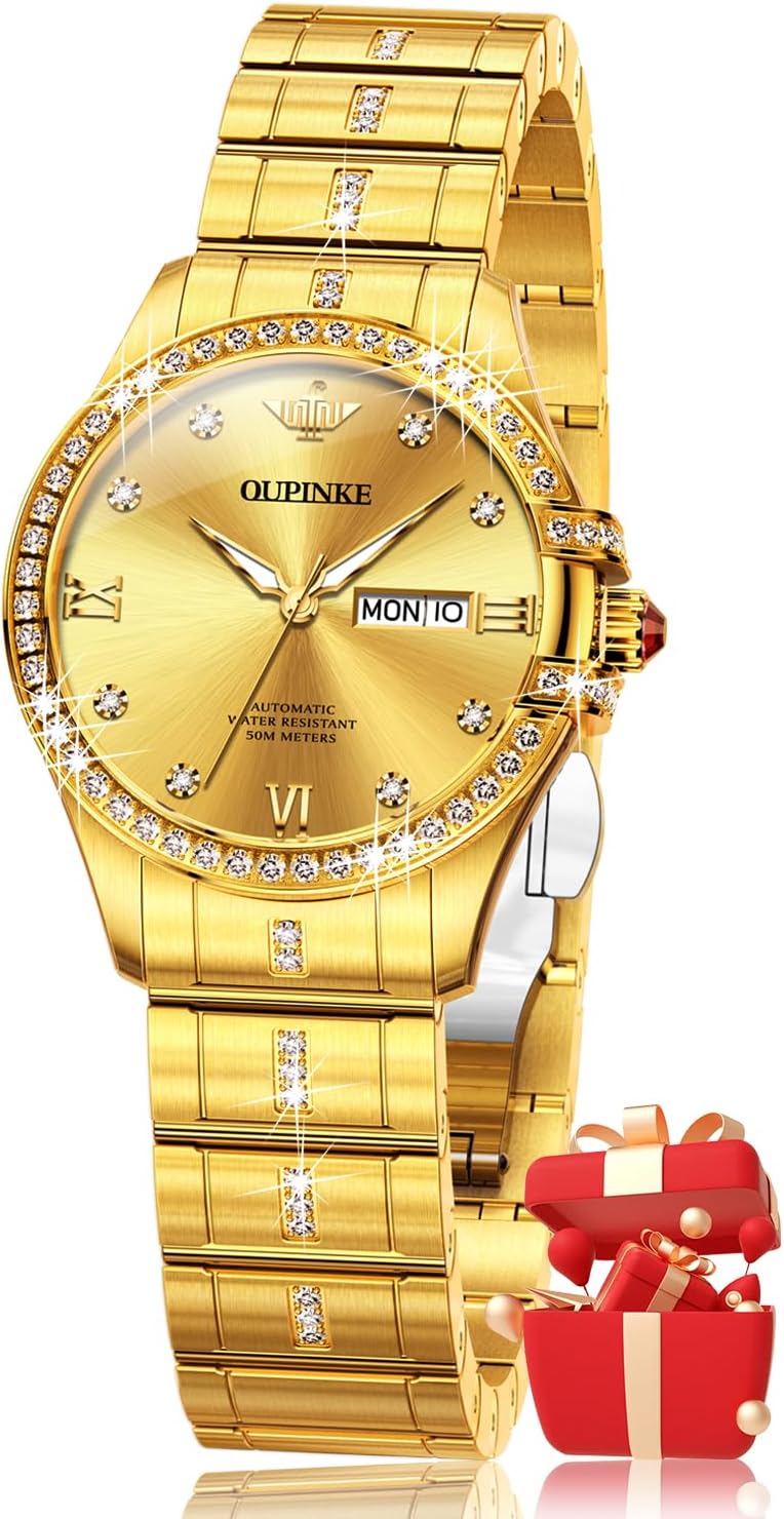 OUPINKE Women's Diamond Automatic Watch
