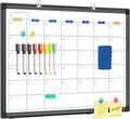 Dry Erase Calendar Whiteboard for Wall 24in x 18in - Monthly Magnetic