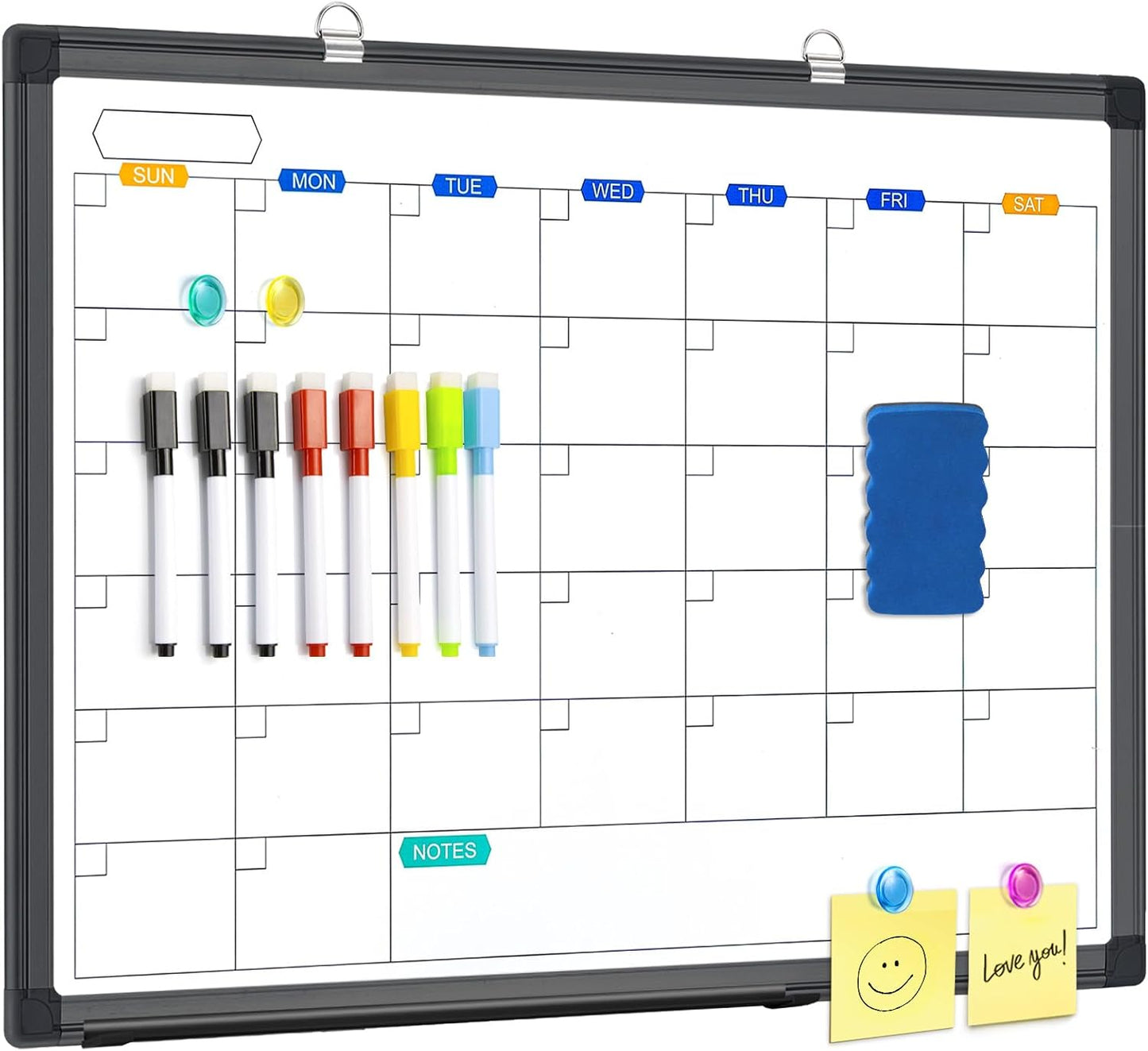 Magnetic Monthly Dry Erase Calendar Whiteboard for Wall Use
