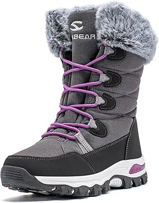 HOBIBEAR Kids Winter Snow Boots Waterproof Outdoor Warm Shoes