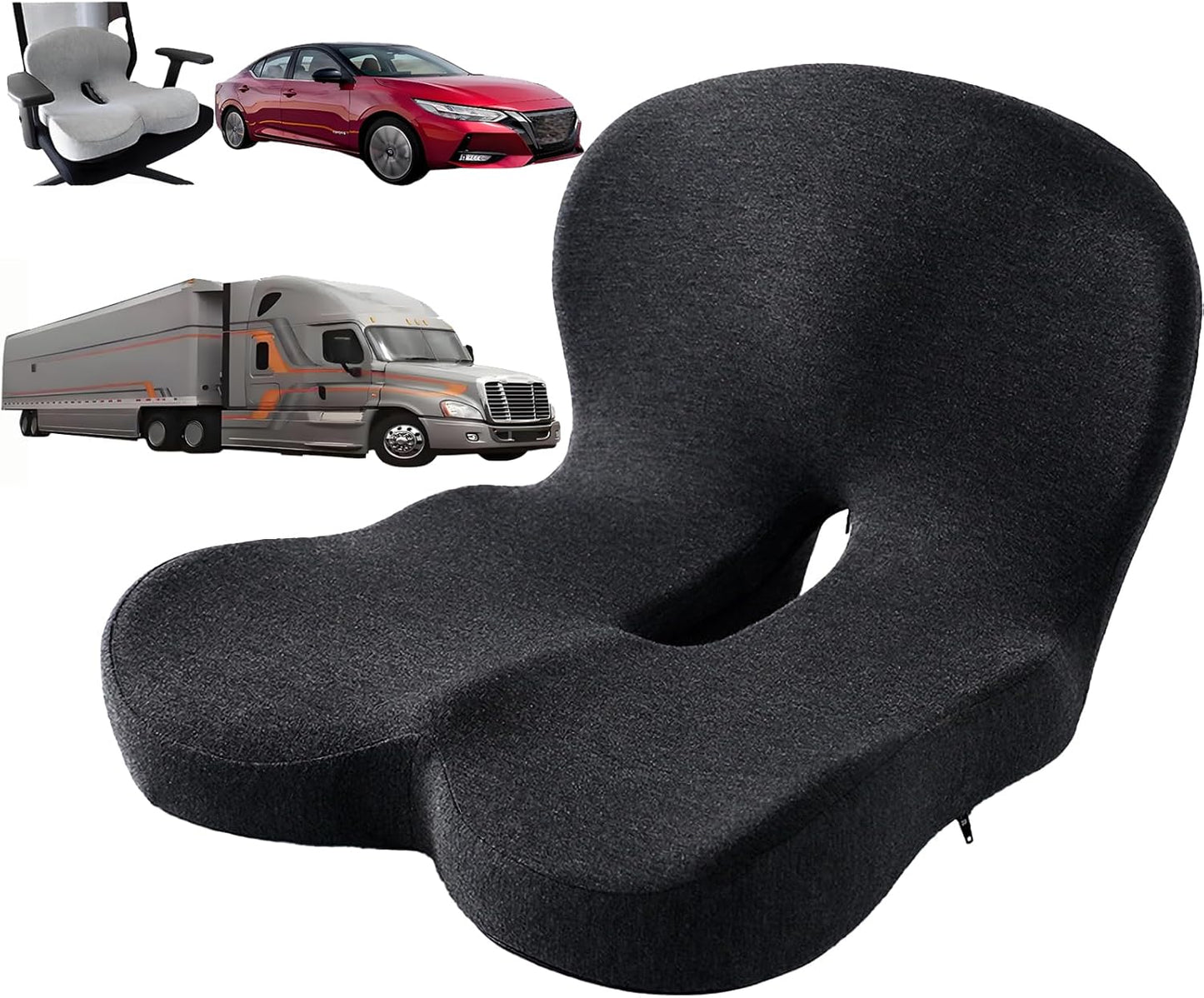 Memory Foam L-Shaped Seat Cushion for Office Chair Comfort