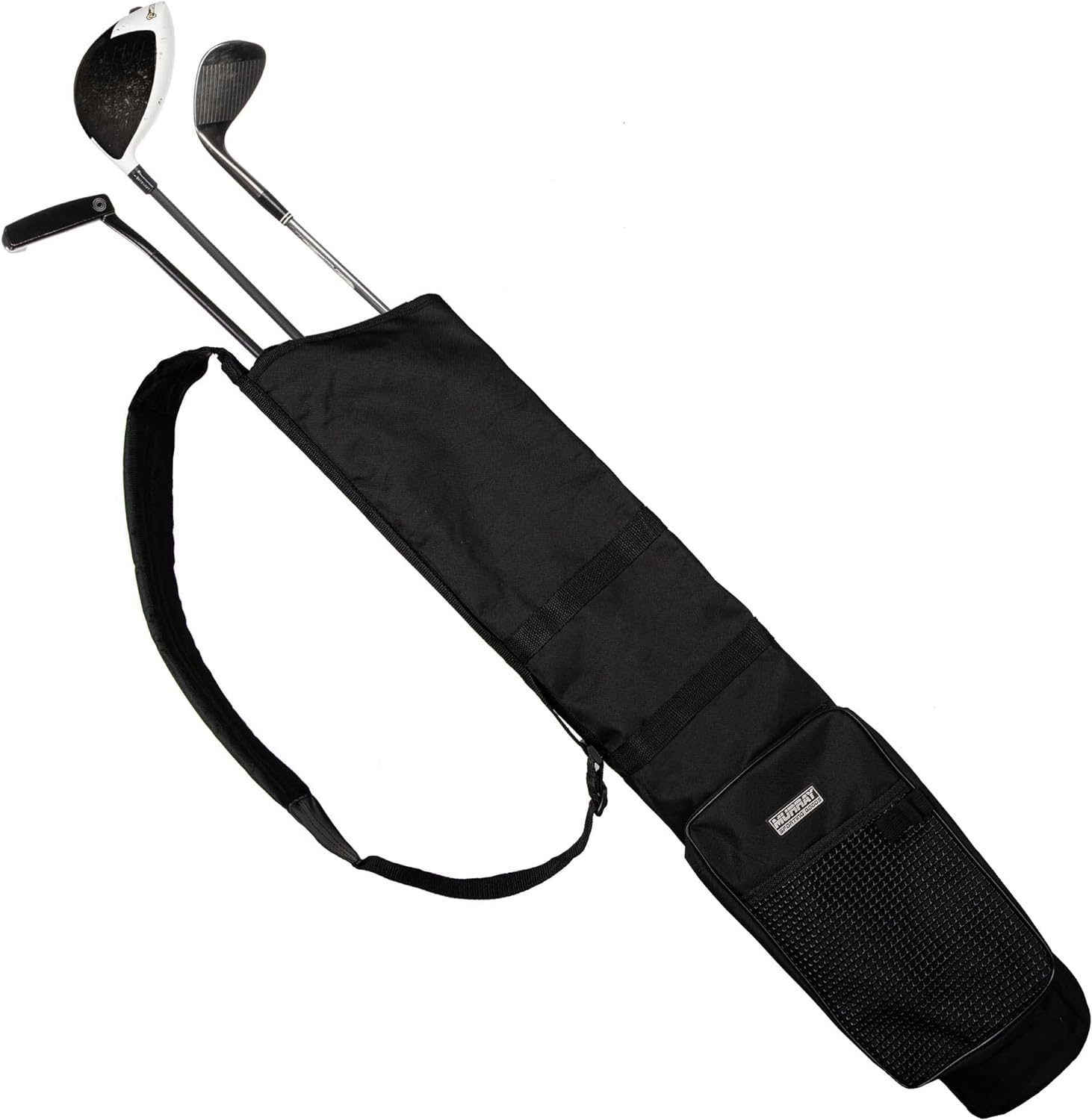 Black Lightweight Golf Sunday Bag - Easy Carry & Transport