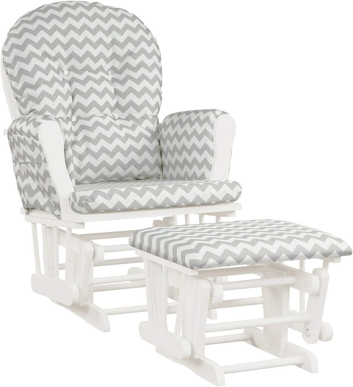 DORTALA Baby Glider Rocker with Ottoman for Comfortable Nursing