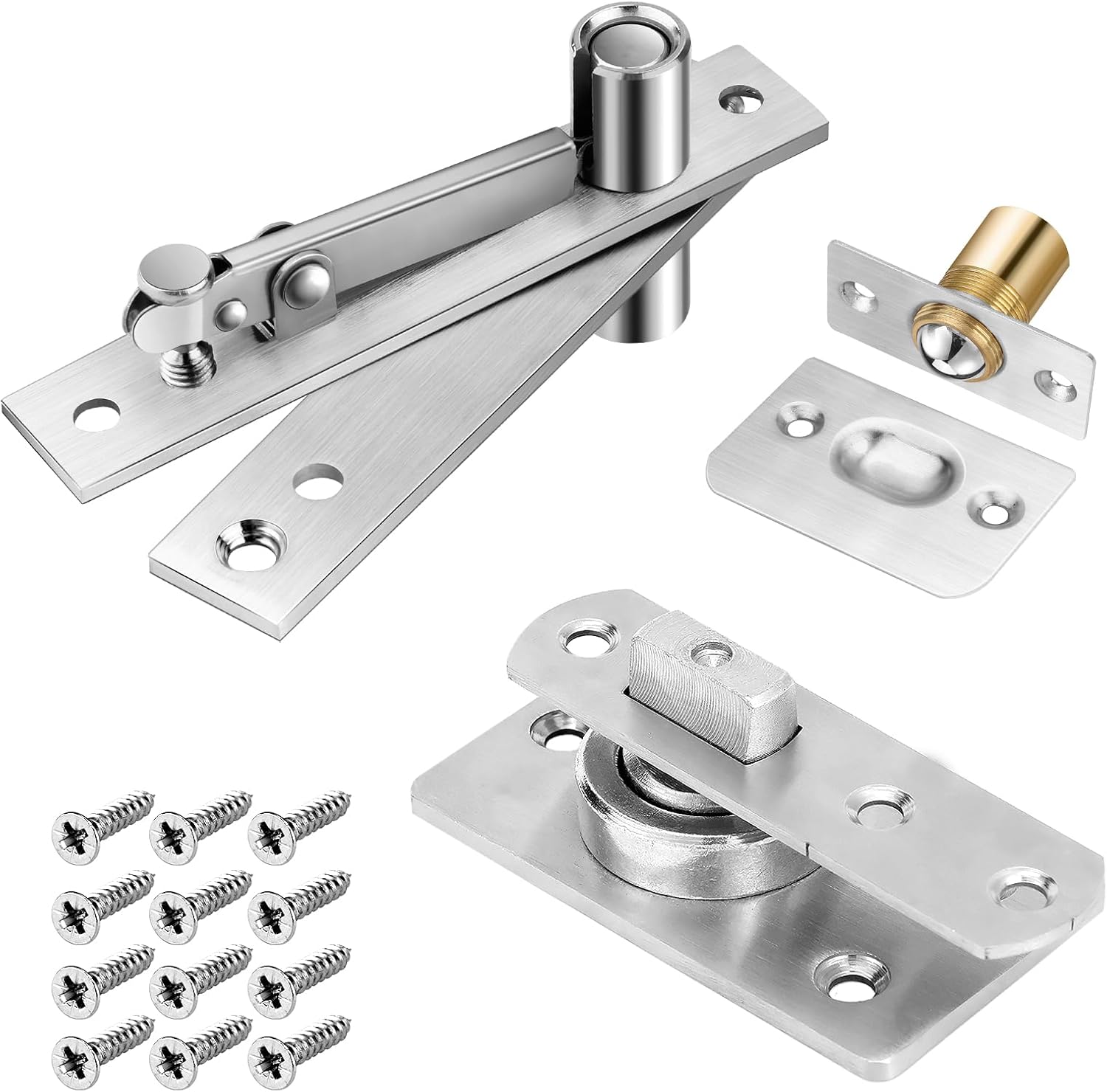 330 LBS Pivot Hinge Set for Large Heavy Wood Doors - Smooth Operation