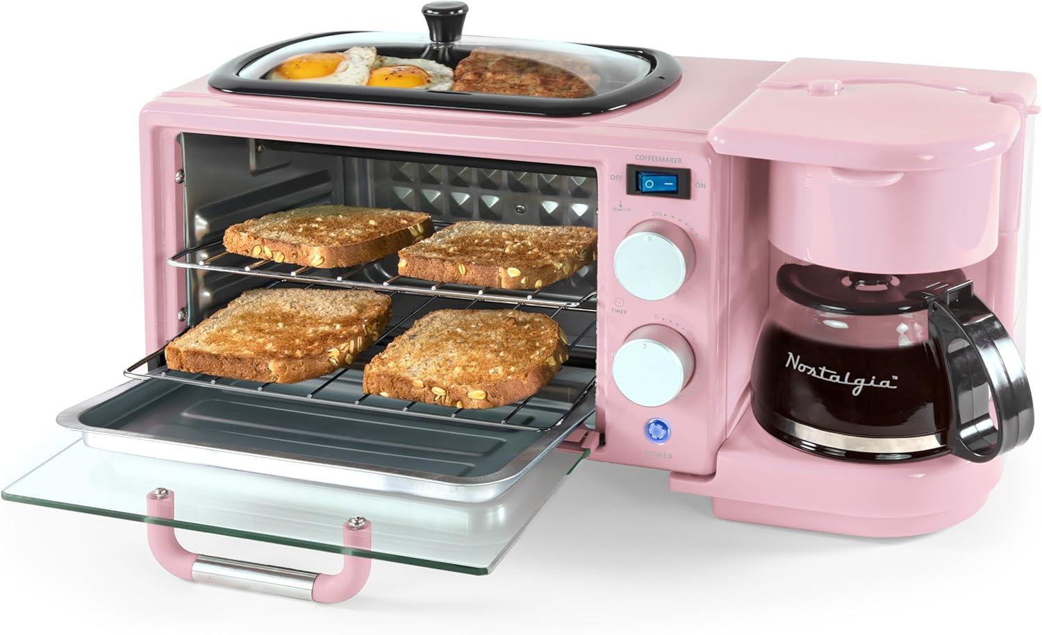 Nostalgia 3-in-1 Retro Breakfast Station for Perfect Mornings
