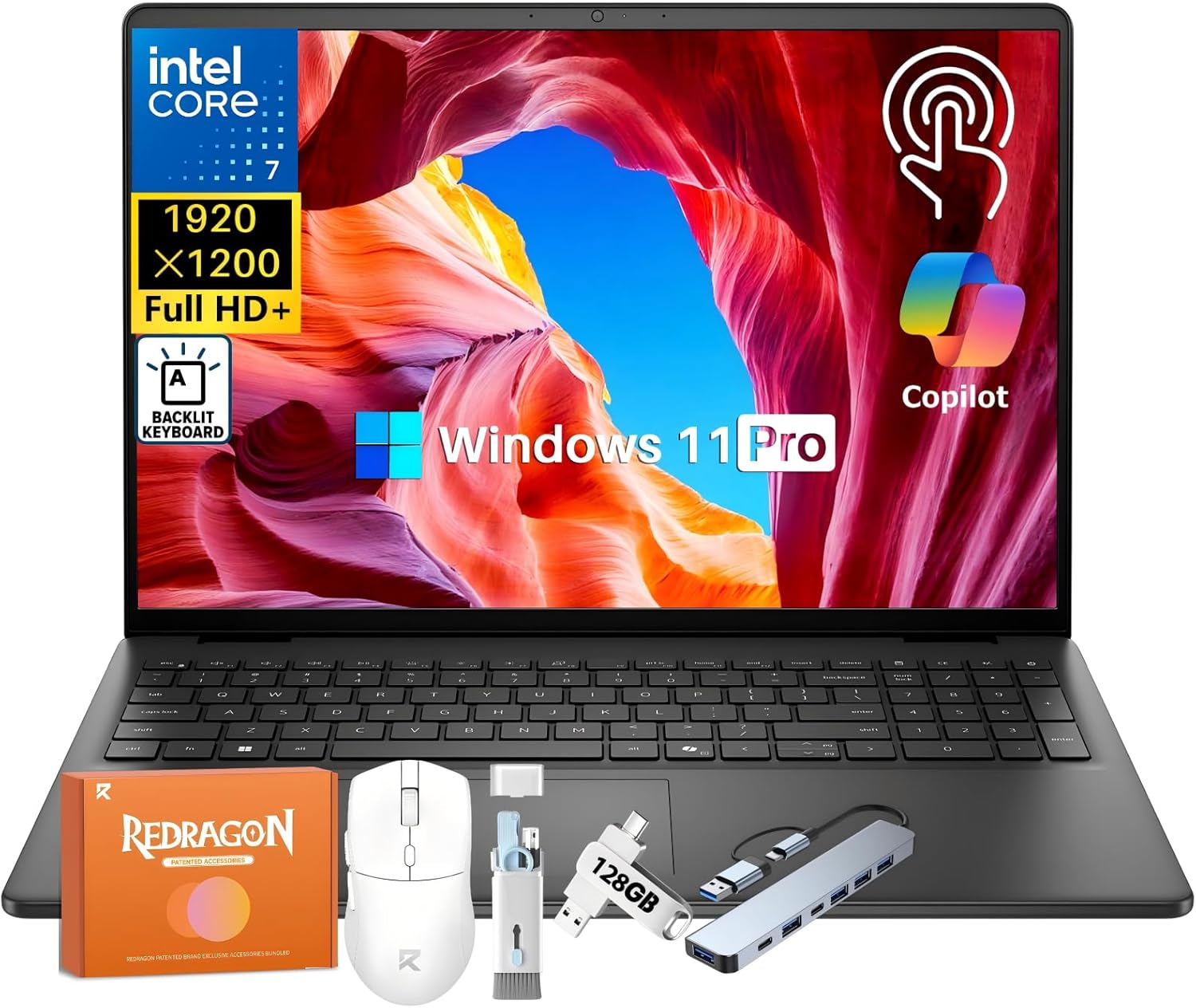 Dell 16 Touchscreen Laptop with Intel Core 7 and 32 GB RAM