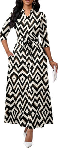Maxi Dresses for Women Semi Formal Long Dress 3/4 Sleeve (Style T3DX)