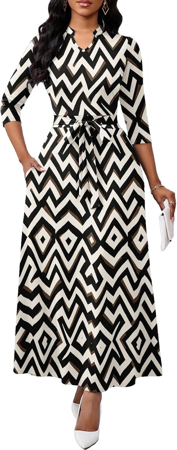Maxi Dresses for Women Semi Formal Long Dress with Pockets