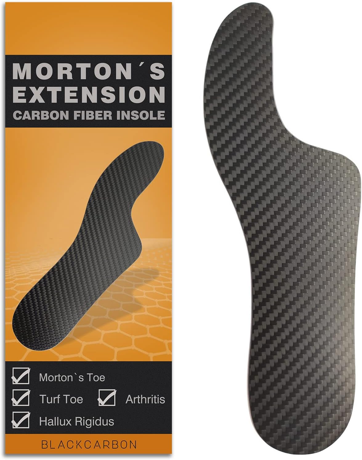Morton's Extension Orthotic Carbon Fiber Insole for Foot Support