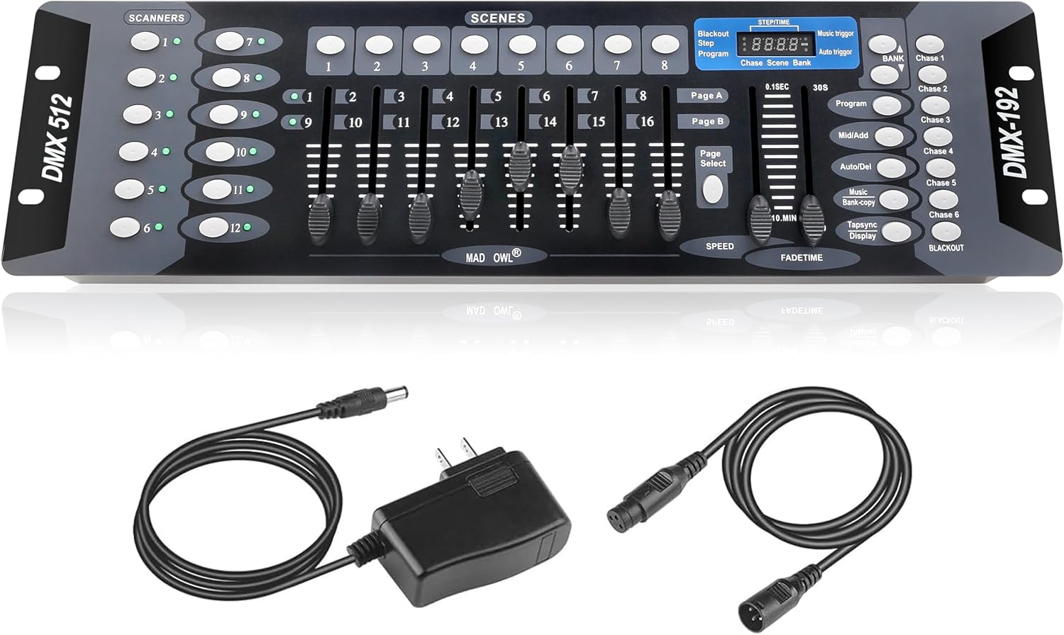 DMX512 Light Controller for DJs and Stage Lighting Effects