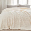 Super Soft King Blanket in Ivory for All Season Comfort