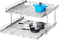 2 Tier Individual Pull Out Cabinet Organizer 27 in W x 21 in D - Heavy