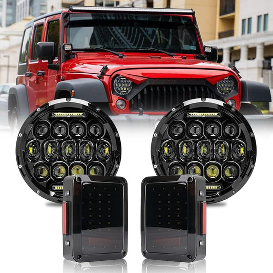 JHLion 2000% Super Bright LED Headlights & Tail Lights Kit