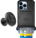 Scooch for iPhone 13 Pro Case with Card Holder Black - Wingmate Bundle