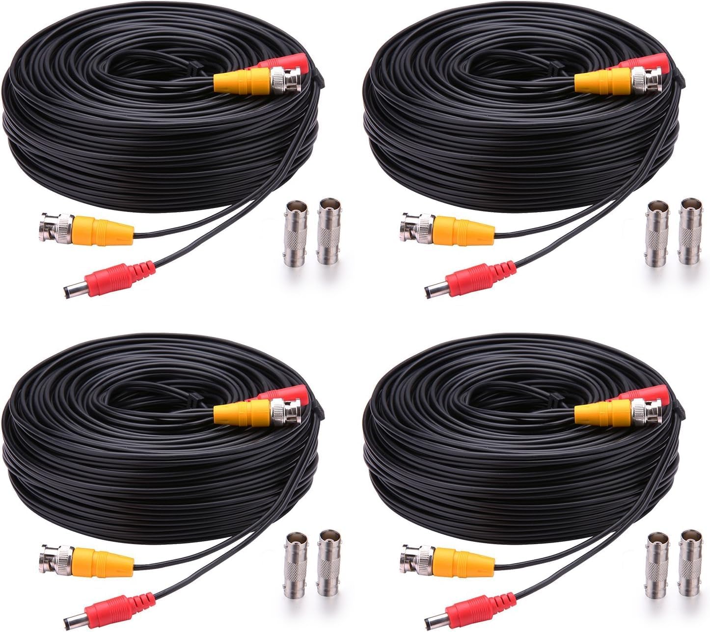 BNC Cable 4x150ft for Security Camera Systems - Durable Quality