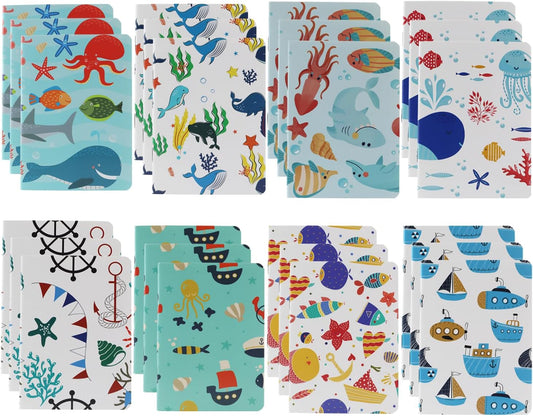 24pcs Mini Sea Style Notepads - Compact & Chic!