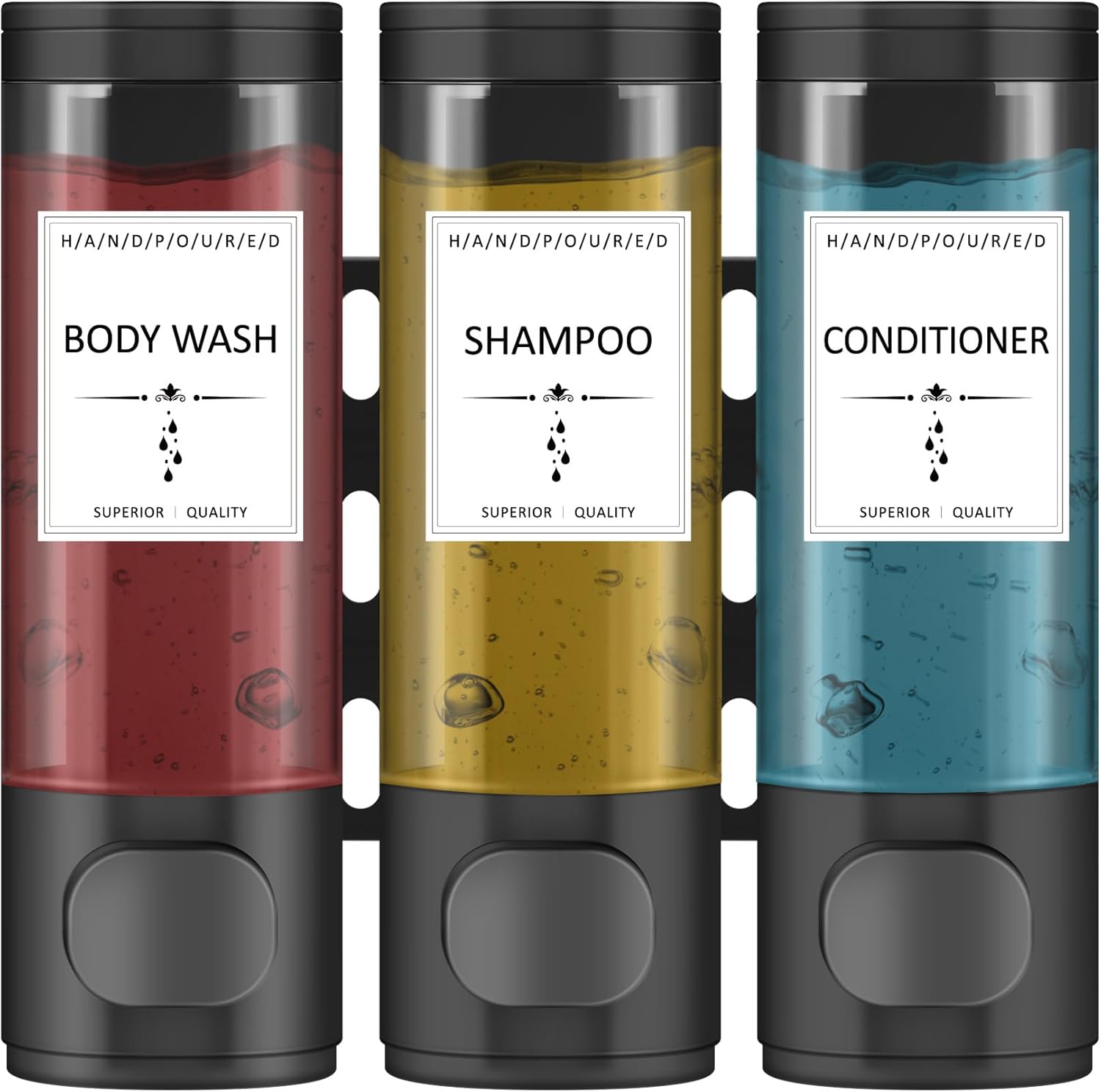 3 Chamber No Drill Shampoo Dispenser - Craslly