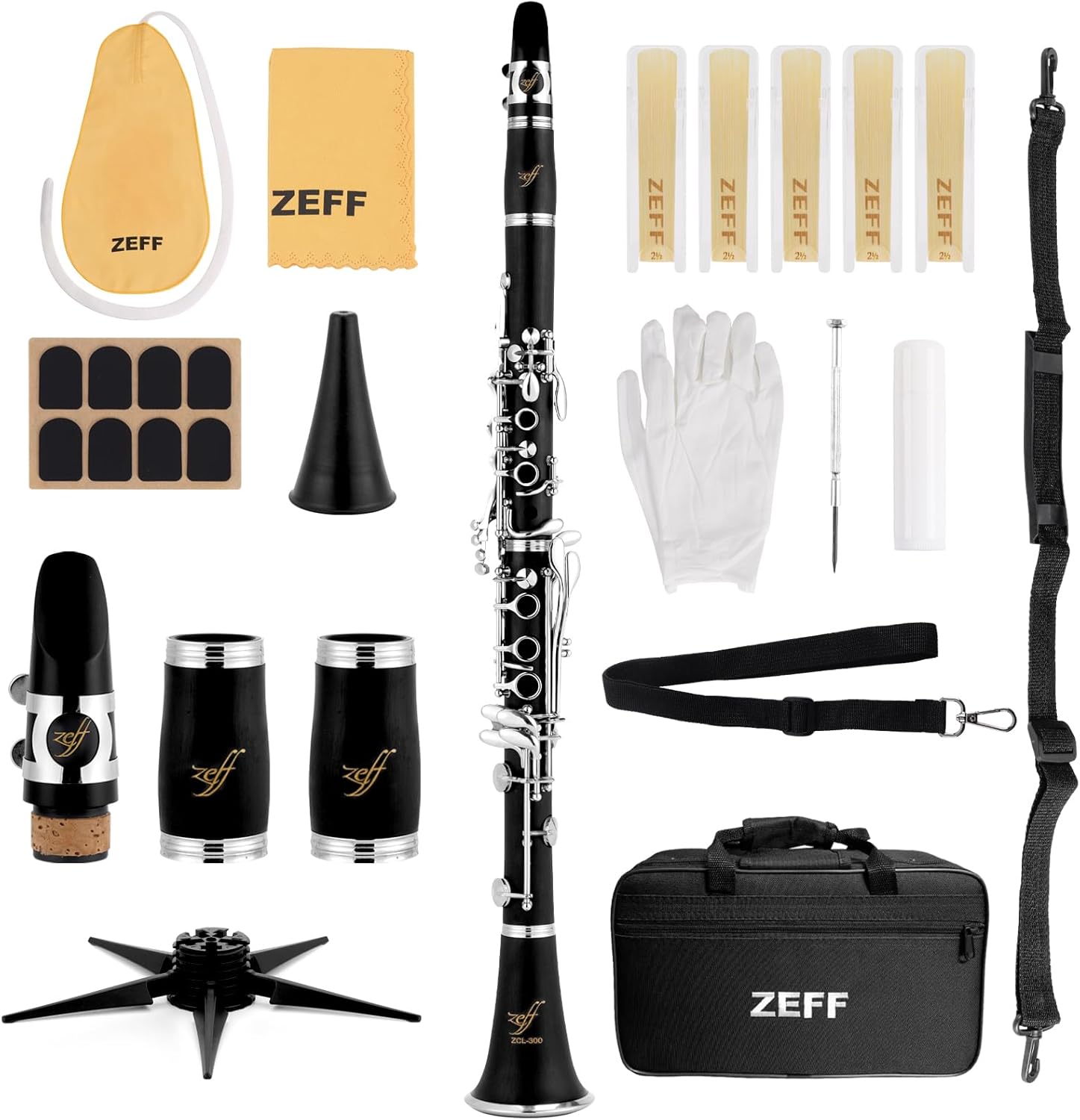 ZEFF Bb Clarinet for Beginners with Complete Accessories Set