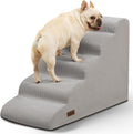 22.2 in High Dog Stairs and Ramp for High Bed - Light Grey Pet Steps
