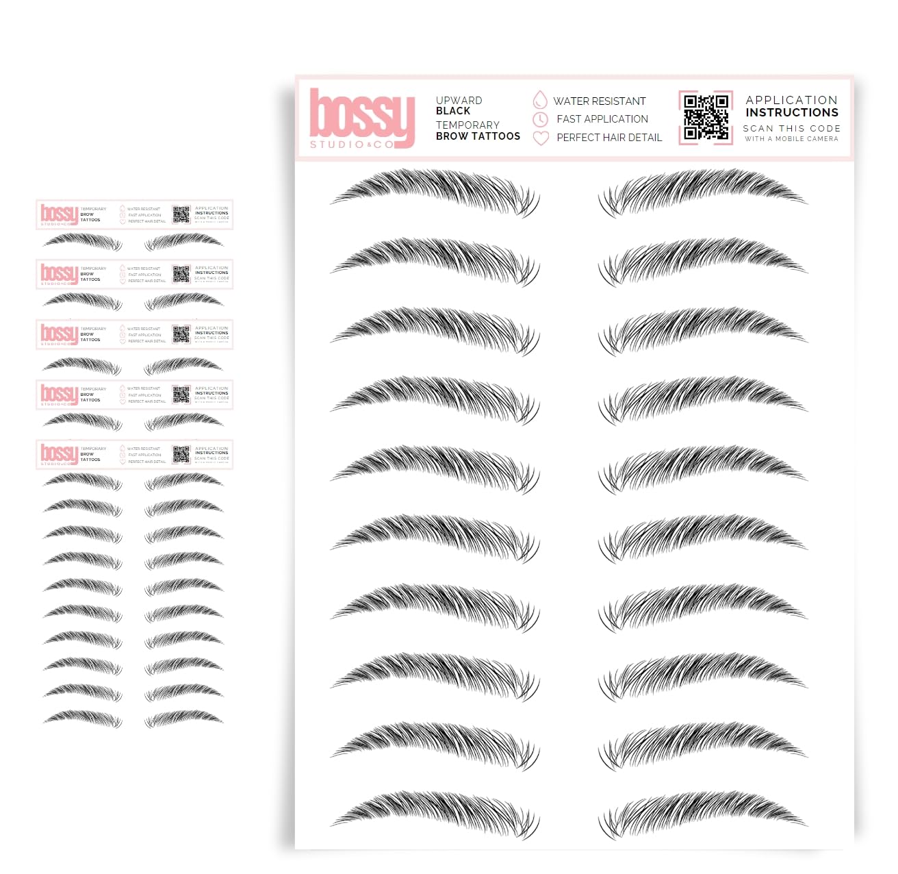 Temporary Eyebrow Tattoos for Natural Hair-Like Brows
