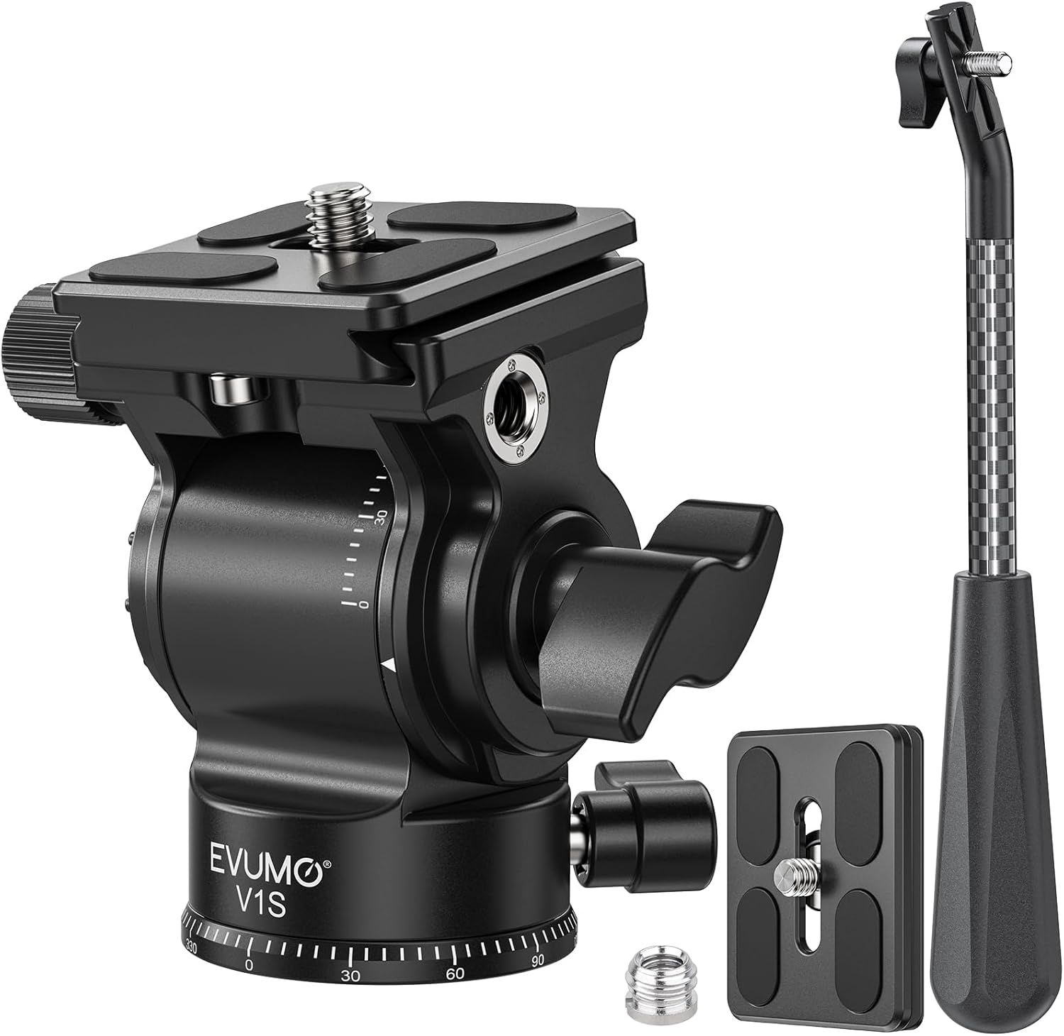 EVUMO V1S Mini Fluid Video Head for Tripod and Camera Use