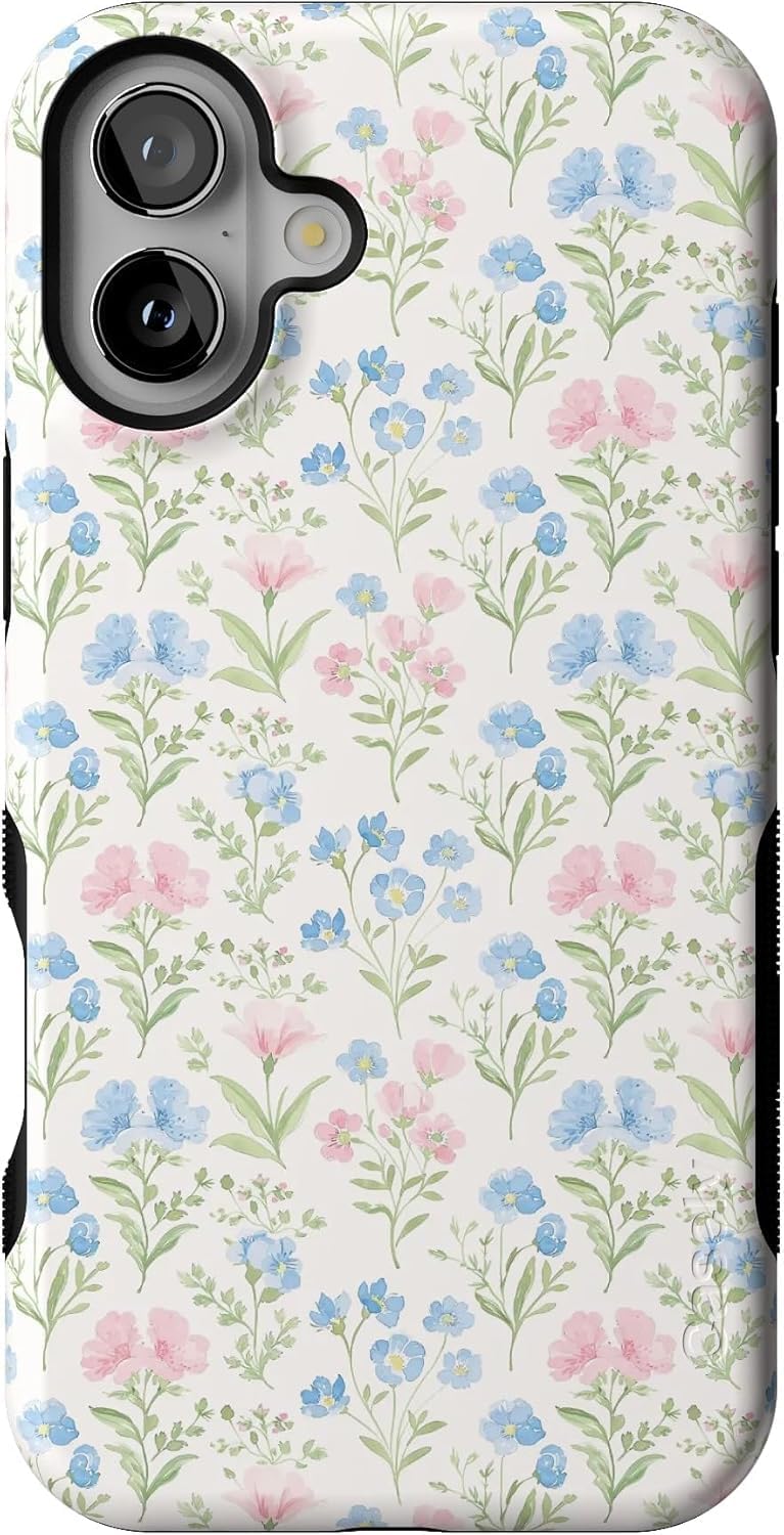 Casely iPhone 16 Case - Pastel Garden Design with Bold Protection