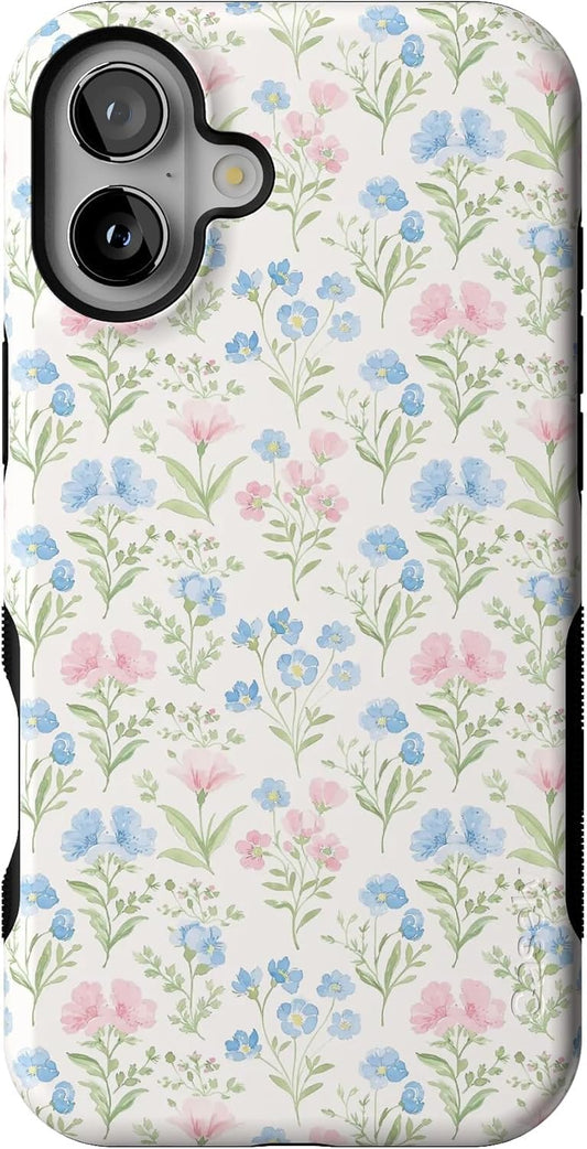 Casely iPhone 16 Case - Pastel Garden Design with Bold Protection
