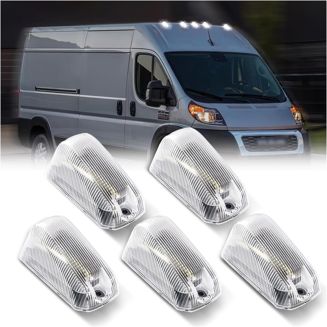 LED Cab Roof Marker Lights for 2014-2023 Dodge Ram ProMaster