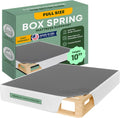 Full Wood Box Spring Foundation 10in - Quiet, Flat-Packed Replacement