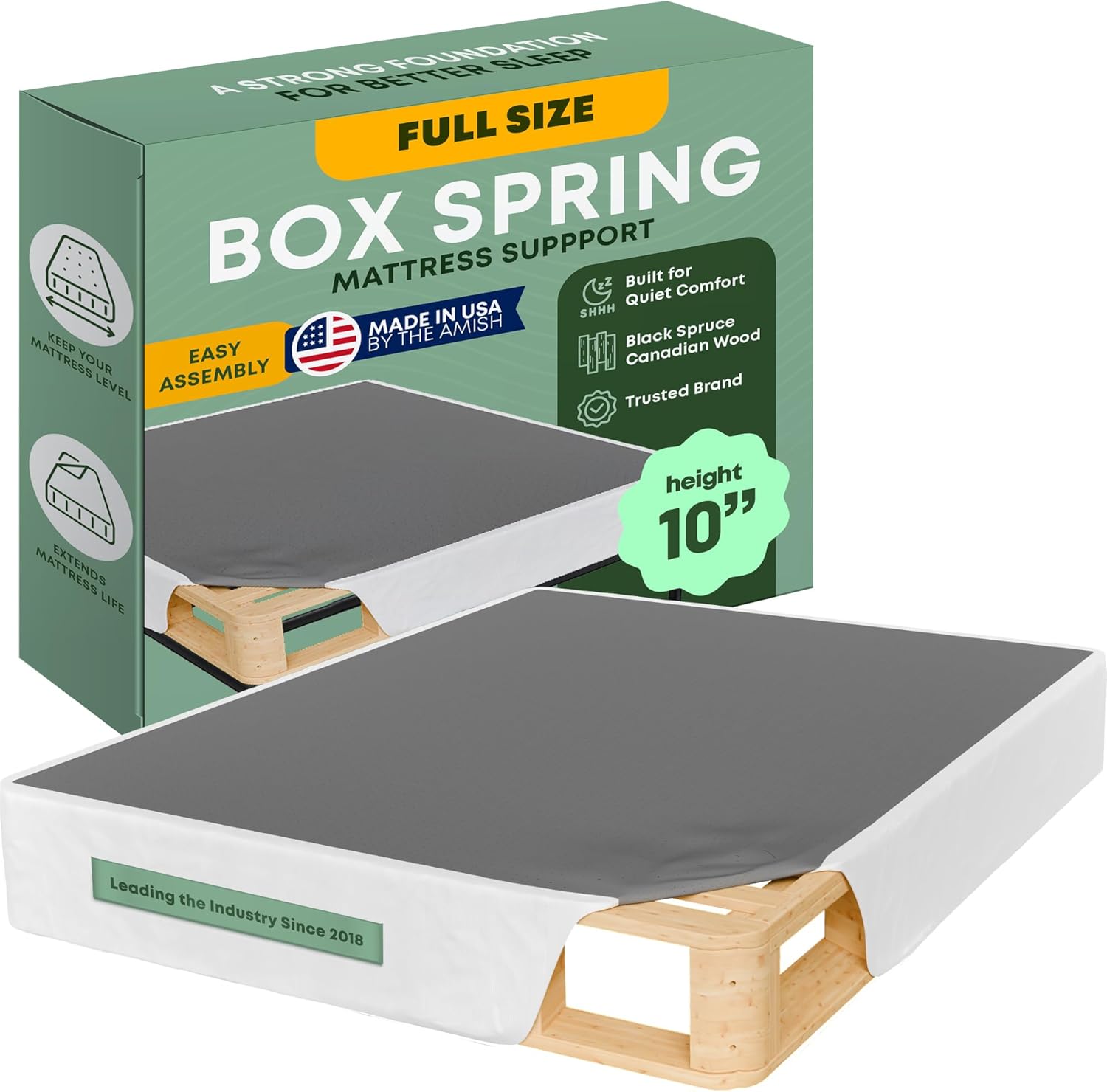 Greaton Unassembled Full Bed Box Spring for Comfortable Sleep