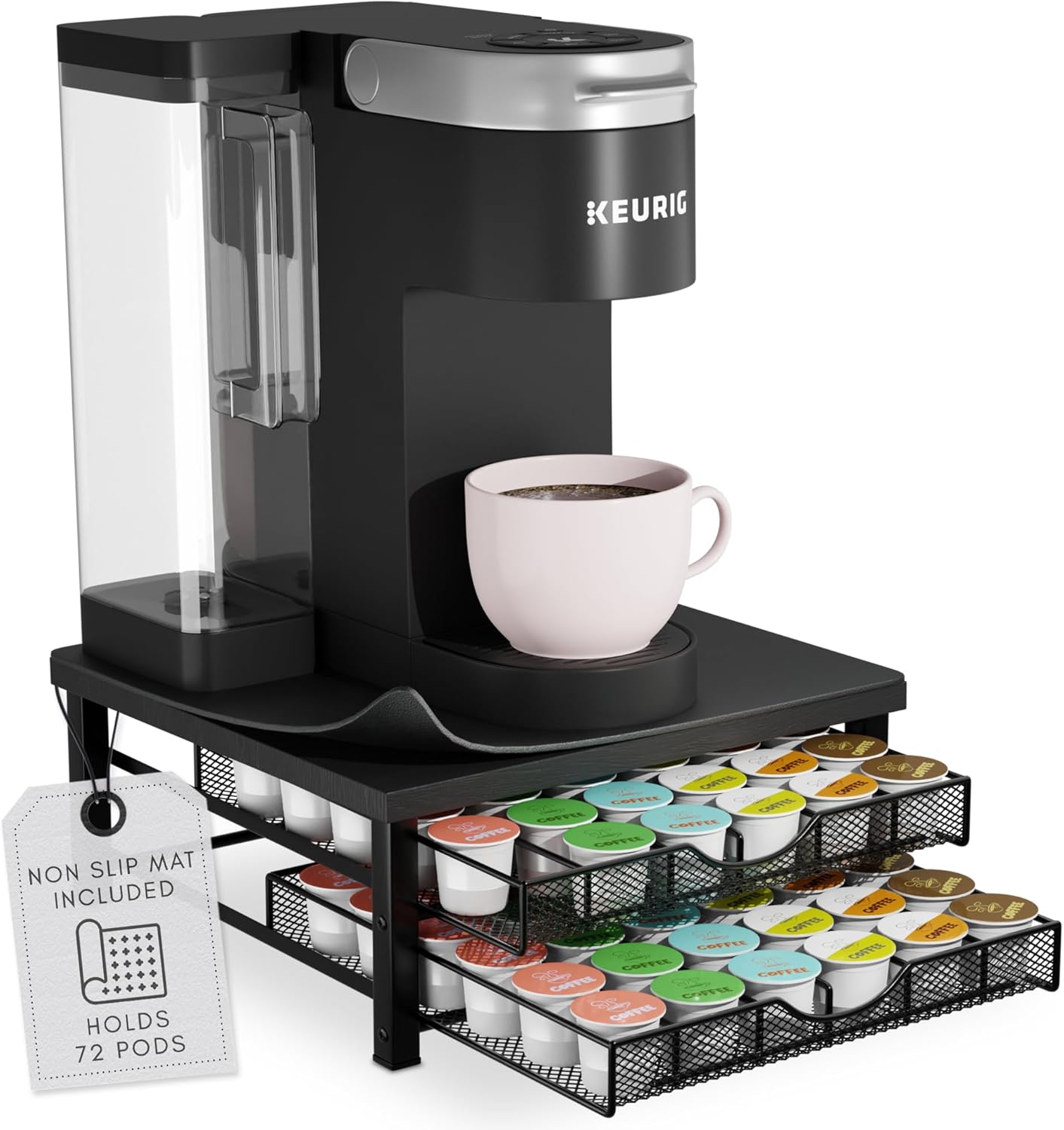 K Cup Holder - Elegant Coffee Bar Organizer for Countertop