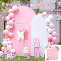 White Pink Arch Backdrop Cover Set of 2 - Stretchy Wedding Photo