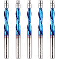 5PCS Downcut Spiral Flush Trim Router Bit 1/4 in Shank - Durable Cut